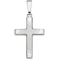 Anhänger Kreuz 925 Sterling Silber matt SilberAnhänger