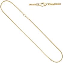 Schlangenkette aus 333 Gelbgold 1,9 mm 50 cm Gold kette Halskette