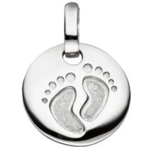 Kinder Anhänger Babyfüße 925 Sterling Silber Silberanhänger