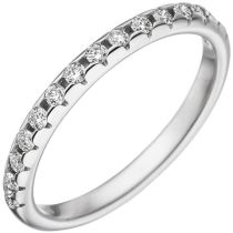 Damen Ring 585 Gold Weißgold 15 Diamantengoldring