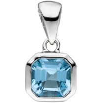 Anhänger 925 Sterling Silber 1 Blautopas hellblau blau SilberAnhänger