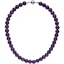 Halskette Kette Amethyst lila violett 44 cm Amethystkette Steinkette