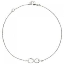 Armband Unendlichkeit 925 Sterling Silber 7 Zirkonia 19,5 cm