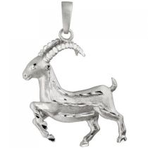 Anhänger Sternzeichen Steinbock 925 Sterling Silber matt