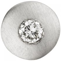 Anhänger rund 950 Platin matt 1 Diamant Brillant 0,25ct. Platinanhänger