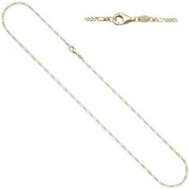 Figarokette 333 Gelbgold diamantiert 1,7 mm 50 cm Halskette Goldkette