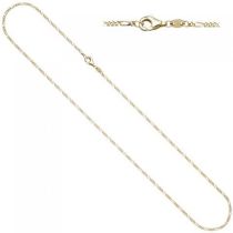 Figarokette 585 Gelbgold diamantiert 1,7 mm 45 cm Halskette Goldkette