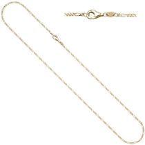 Figarokette 585 Gelbgold diamantiert 1,7 mm 50 cm Halskette Goldkette