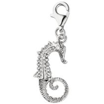 Einhänger Charm Seepferdchen 925 Sterling Silber Silbercharm Seepferd