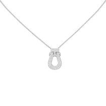 Collier mit Anhänger 925 Sterling Silber 64 Zirkonia 45 cm Silberkette Karabiner