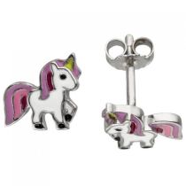 Kinder Ohrstecker Einhorn aus 925 Sterling Silber Kinderohrringe