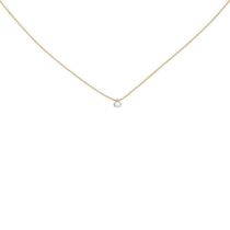 Collier 750 Gold Gelbgold 1 Diamant Brillant 45 cm