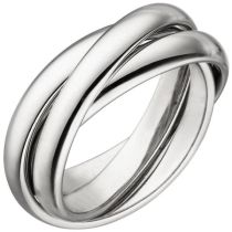 Damen Ring verschlungen 3 Ringen 925 Sterling Silber