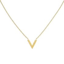 Collier Halskette Edelstahl goldfarben beschichtet 45 cm Kette