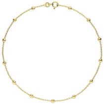 Fußkettchen Fußkette 333 Gold Gelbgold 25 cm Goldkette Karabiner