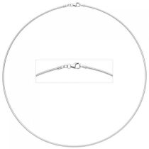 Halsreif 925 Sterling Silber 1,1 mm 38 cm Silberkette Karabiner