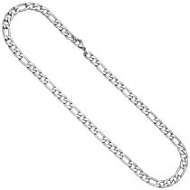 Figarokette Edelstahl 50 cm Kette Halskette Karabiner