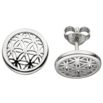 Ohrstecker blume des Lebens 925 Sterling Silber Ohrringe Silberohrringe