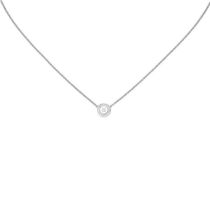 Collier Halskette 925 Sterling Silber 17 Zirkonia 45 cm Kette Silberkette