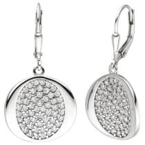 Ohrhänger 925 Sterling Silber 110 Zirkonia Ohrringe Boutons Silberohrringe