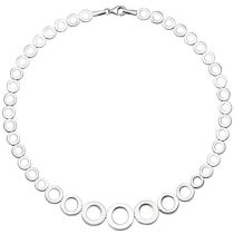 Collier Halskette im Verlauf 925 Sterling Silber 45 cm Kette