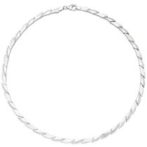 Collier Halskette 925 Silber 210 Zirkonia 45 cm Kette