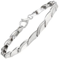 Armband 925 Sterling Silber 80 Zirkonia 19 cm Silberarmband