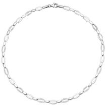 Collier Halskette 925 Silber 168 Zirkonia 45 cm Kette Silberkette