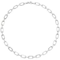 Collier Halskette 925 Sterling Silber 154 Zirkonia 45 cm Kette Silberkette