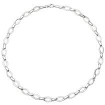 Collier Halskette 925 Silber mit 144 Zirkonia 45 cm Kette Silberkette