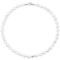 Collier Halskette aus 925 Silber 120 Zirkonia 45 cm Kette Silberkette