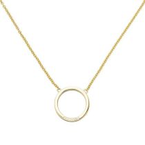 Collier Halskette 585 Gold Gelbgold 7 Diamanten Brillanten 44 cm Kette