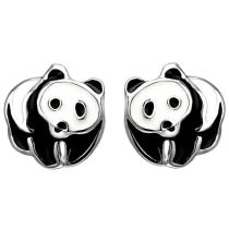 Kinder Ohrstecker Panda 925 Sterling Silber Ohrringe Silberohrringe