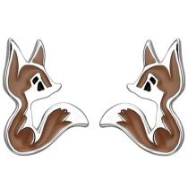 Kinder Ohrstecker Fuchs 925 Sterling Silber Ohrringe Kinderohrringe