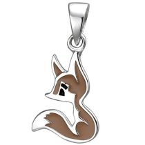 Kinder Anhänger Fuchs 925 Sterling Silber Silberanhänger