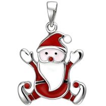 Kinder Anhänger Weihnachtsmann 925 Sterling Silber