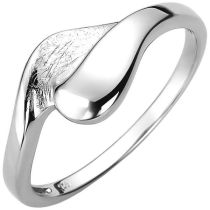 Damen Ring 925 Sterling Silber eismatt