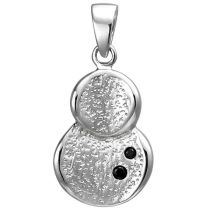 Anhänger 925 Sterling Silber 2 Zirkonia Silberanhänger