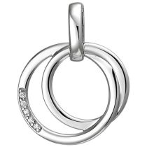 Anhänger 925 Sterling Silber 5 Zirkonia 17,6 mm breit Silberanhänger