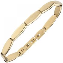 Armband Edelstahl gold-farben beschichtet matt 21 cm