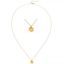 Collier mit Anhänger 750 Gold Gelbgold matt 45 cm