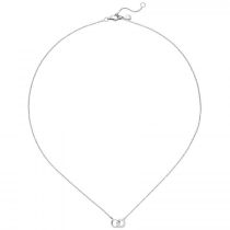 Collier Halskette 925 Sterling Silber 13 Zirkonia 45 cm Kette Silberkette