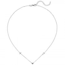 Collier Halskette Glaube Liebe Hoffnung 925 Sterling Silber 43 cm