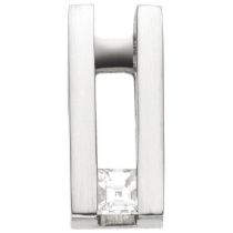 Anhänger 950 Platin matt 1 Diamant Caree-Schliff 0,15 ct.