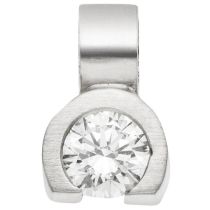 Anhänger 950 Platin mattiert 1 Diamant Brillant 0,19ct.