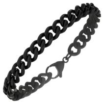 Armband Edelstahl mit schwarzer PVD-Beschichtung 21,5 cm