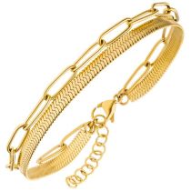 Armband aus Edelstahl goldfarben beschichtet 20 cm