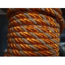 Acetat-Kordel  6mm orange/natur