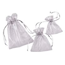 CREApop® Organza-Säckchen silber 8 x 10 cm, Beutel a 12 Stück