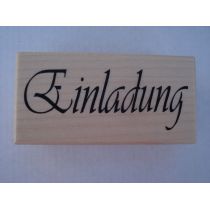 Schriftstempel Einladung